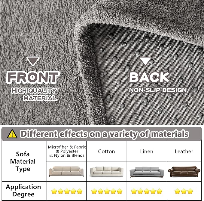 MYSKY HOME Armchair Couch Cover, Sofa Covers Washable, Couch Cover - Image 4