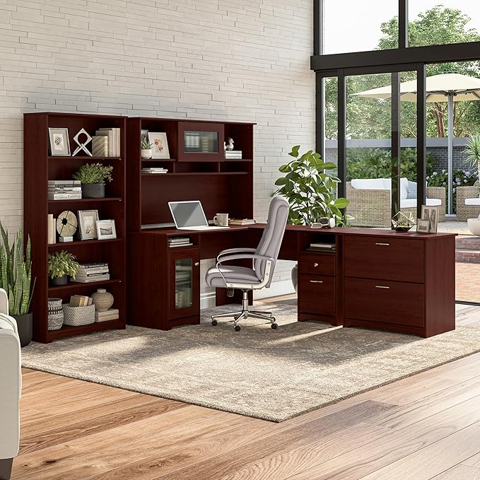 Bush Furniture Tall 5 Shelf Bookcase, Large Open Bookshelf, Sturdy Display - Image 4