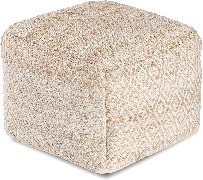 Anji Mountain 22"x22"x16" Handmade & Handcrafted Ottoman Pouf Comfortable Pouf by AnjiMountain