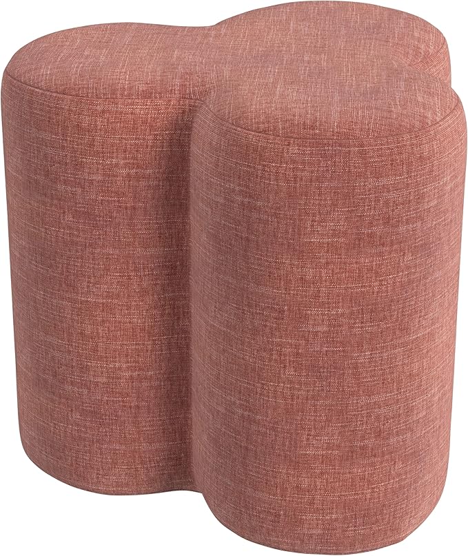 HomePop Upholstered Clover Shaped Ottoman Home Décor|Foot Rest Ottoman - Image 7