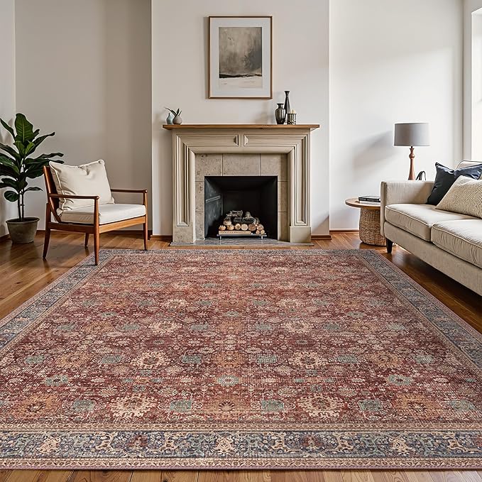 10X12 Area Rugs Machine Washable Rugs by BESBLEE
