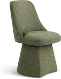 Swivel Dining Chair Mid Century Modern DeskChair High Back Upholstered Linen by Kislot