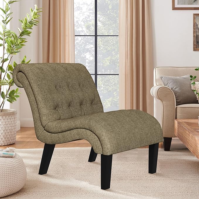 Yongqiang Accent Chair for Bedroom Living Room Modern Button Tufted Upholstered by lightupyourlife