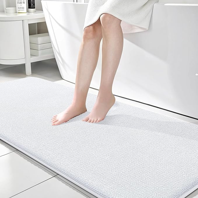 OLANLY Thick Memory Foam Bath Mat Rug 70x24, Extra Soft Absorbent Bathroom Rug by OLANLY