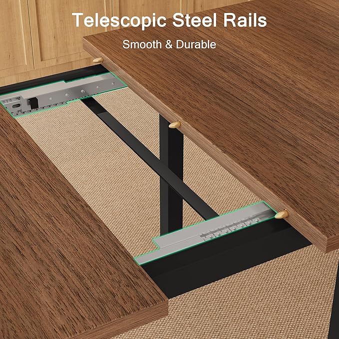 7-Piece Dining Table Set, Mid Century Modern Dinner Table - Image 4