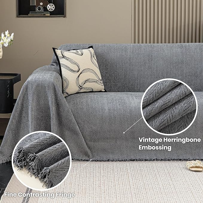 Nobildonna Sofa Chair Cover Waterproof Soft Thicken Chenille Cushion Couch Cover - Image 3