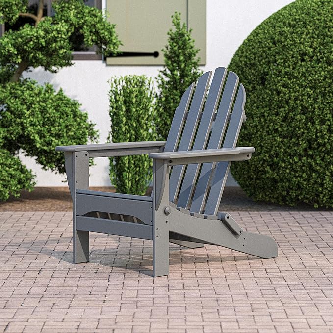 POLYWOOD AD5030GY Classic Folding Adirondack, Slate Grey - Image 2