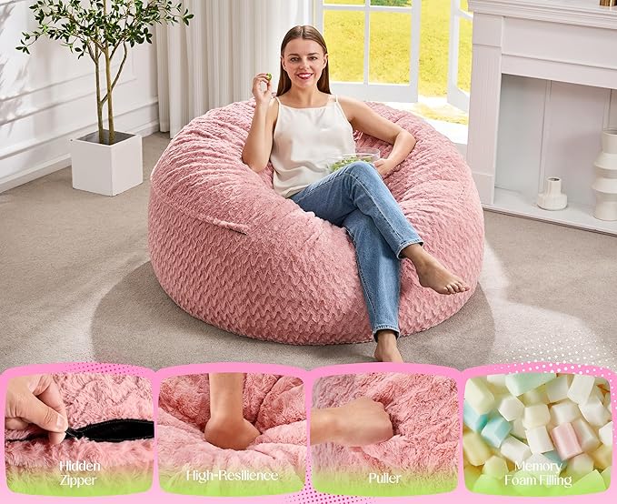 Hobestluk Bean Bag Chair Convertible Beanbag Chairs - Image 5