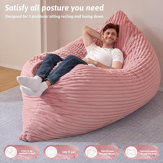 HABUTWAY 4-in-1 Bean Bag Chair, Convertible Chair - Image 5