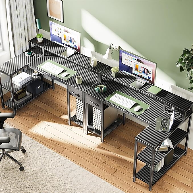 SUPERJARE 47 inch Reversible L Shaped Desk - Image 6