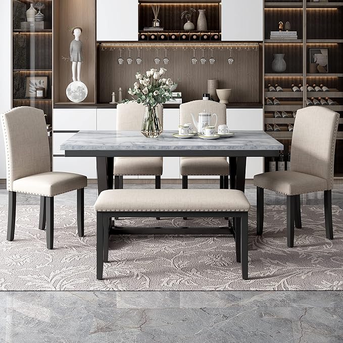 Ball & Cast 6 Piece Dining Table Set - Image 2