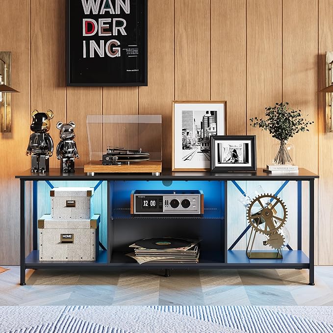 WLIVE TV Stand up to 65 Inch TV, Industrial TV Console - Image 8