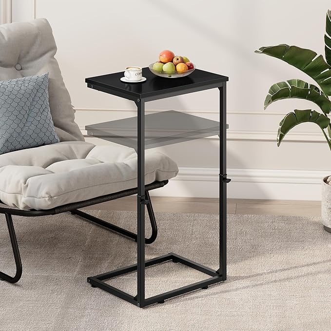 Vagusicc C Shaped End Table for Couch, 33.2'' Extra Tall C Table Adjustable - Image 5