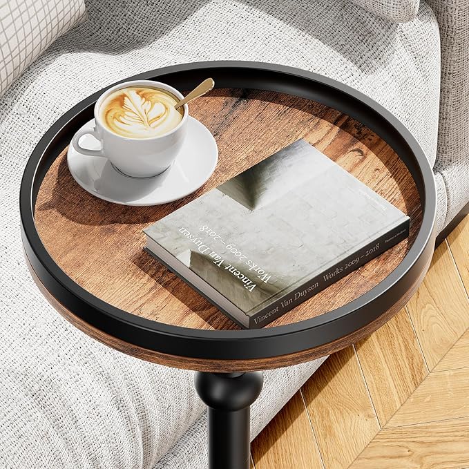 Small Round Side Table, Coffee Drink Table - Image 9