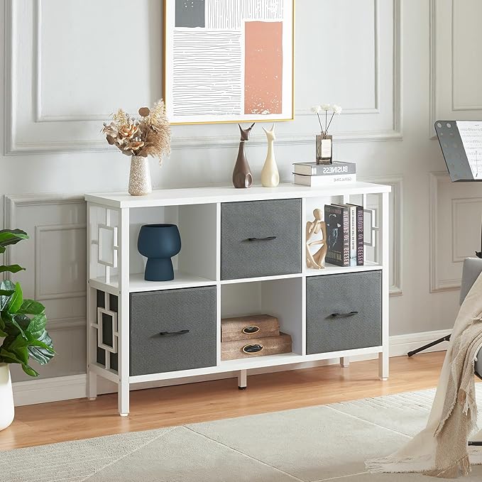 HOMISSUE 6 Cube Storage Organizer Shelf, Rustic Short Bookshelf - Image 3