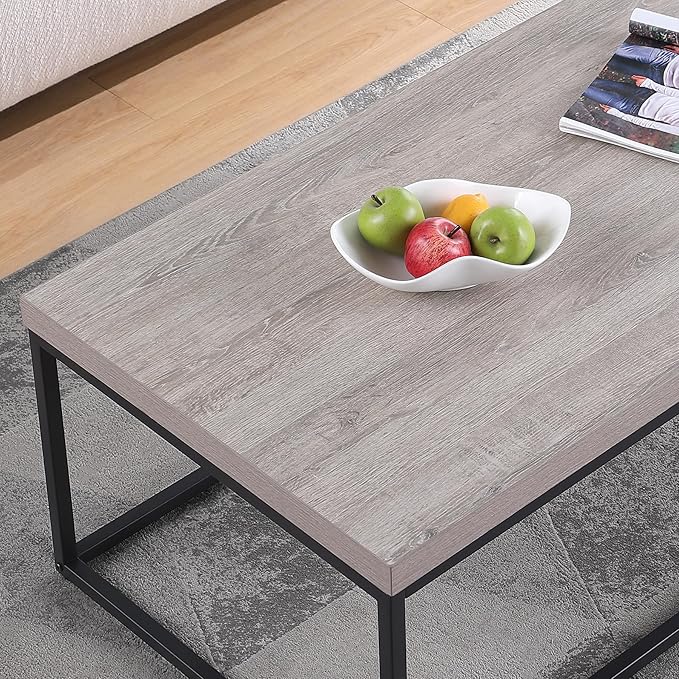 CENSI 47-Inch Grey Wash Accent Coffee Table/Center Table - Image 5