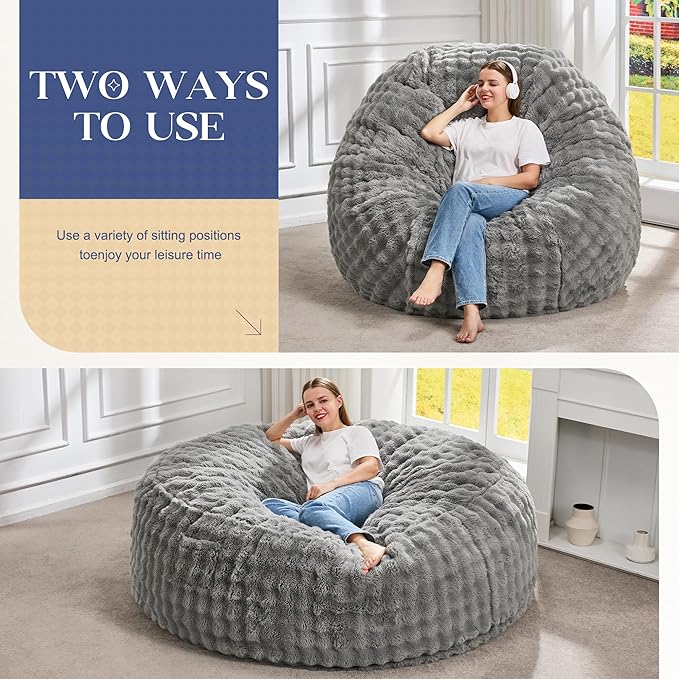 Hobestluk Bean Bag Chairs 6ft Beanbag Chair - Image 3