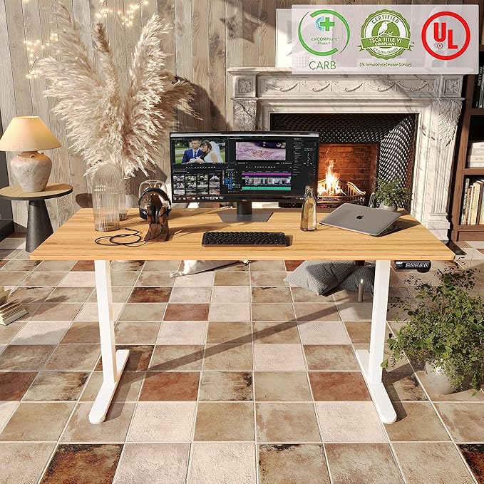 Monomi Electric Standing Desk, 63 x 28 inches Height Adjustable Ergonomic Home - Image 2