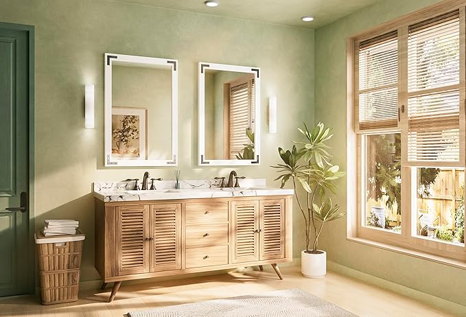TETOTE 24 x 36 White Wood Framed Mirror - Image 8