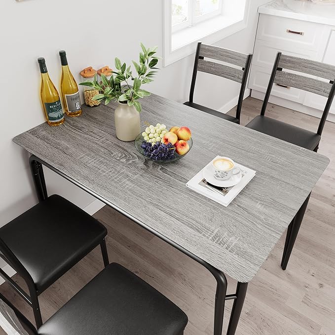 Dining Table for 4, Small Table and Chairs Set of 4, Square Dinette Set for 4 - Image 2