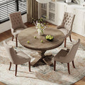 COLAMY Wingback Upholstered Dining Chairs Set of 4, Fabric Side Dining Room by COLAMYINC