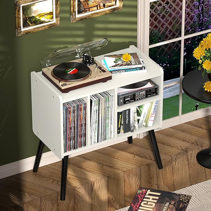 Record Player Table, Mid-Century Record Player Stand - Image 8