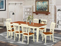 East West Furniture QUDA9-BMK-W 9 Piece Dining Table Set Includes a Rectangle by EastWestFurniture
