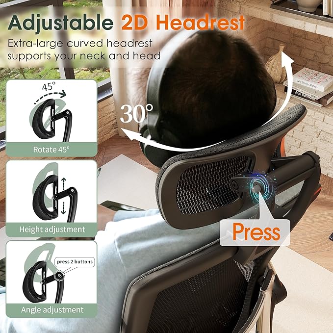 GABRYLLY Ergonomic Office Chair, High Back Home Desk Chair - Image 5