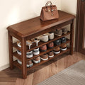 Shoe Rack for Front Door Entrance, Solid Wood Shoe Bench for Closet, Holds Up by IUNVR