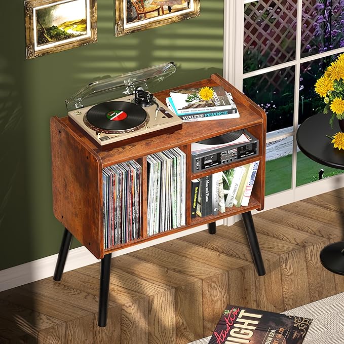 Record Player Table, Mid-Century Record Player Stand - Image 5