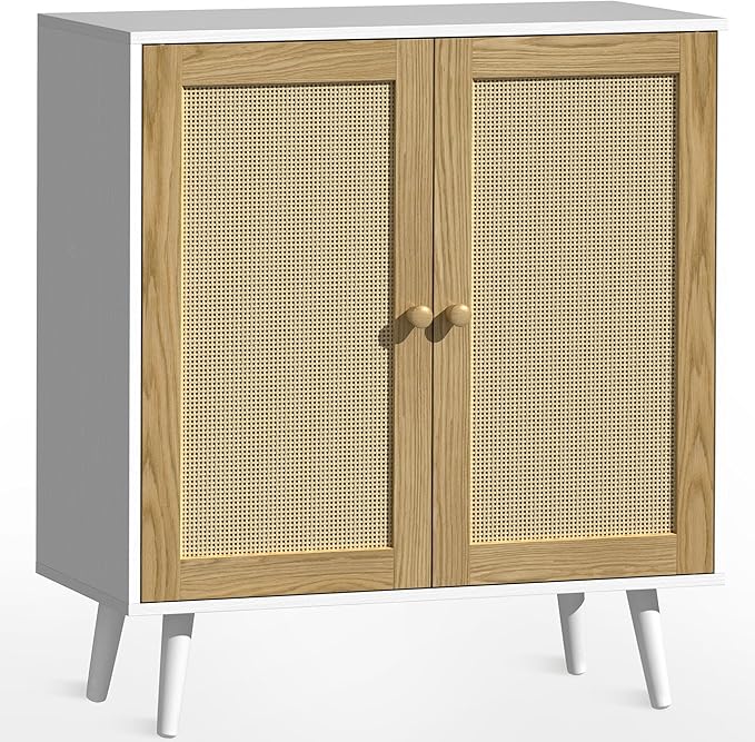 Rattan Storage Cabinet, Small Sideboard Buffets Storage Cabinet - Image 8