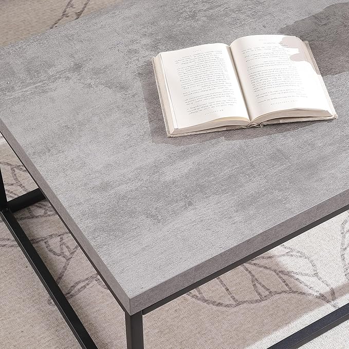 CENSI 47-Inch Grey Marble Accent Coffee Table/Center Table - Image 5