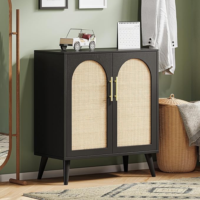 Rovaurx Rattan Storage Cabinet - Image 7