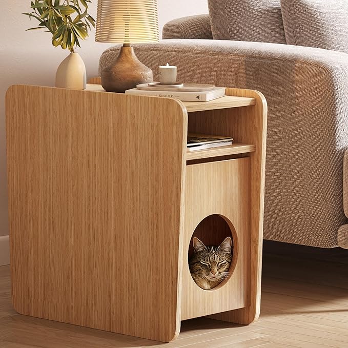 WERMO 12'' Cat Hideaway Side Table by WERMO