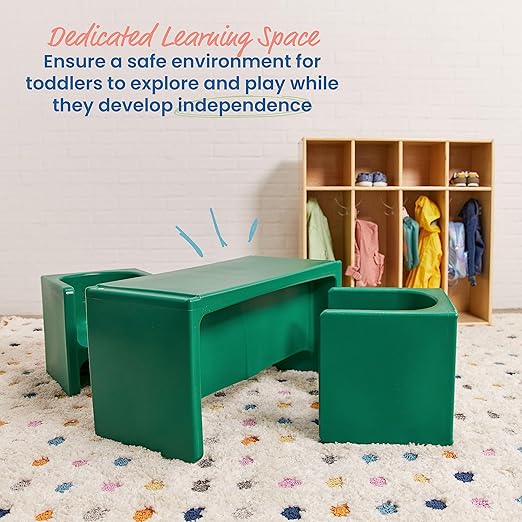 ECR4Kids Tri-Me Table and Cube Chair Set - Image 3