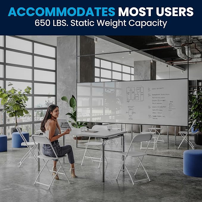 Flash Furniture Hercules Set of 10 Indoor/Outdoor Heavy-Duty Plastic Folding - Image 10