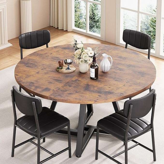 Round Kitchen Dining Room Table Circle Dining Dinner Table - Image 5