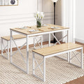 VECELO Kitchen Table with 2 Benches by VECELO