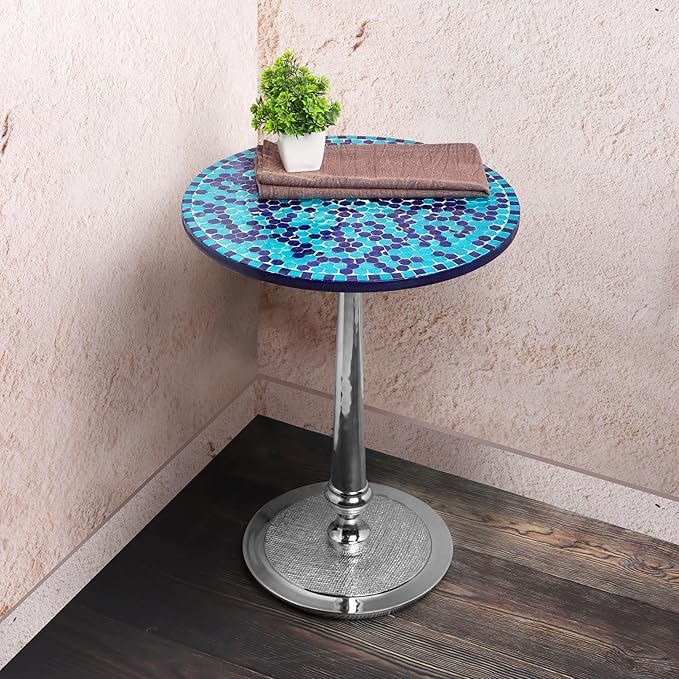 CLEENTABLE Mosaic Round End Table - Image 4