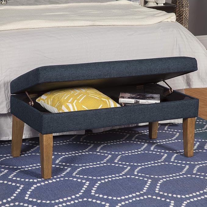Homepop Home Decor | Upholstered Decorative Storage Ottoman Bench | Ottoman - Image 10