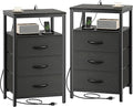 Huuger Nightstands Set of 2, 27.6 Inch End Tables by Huuger