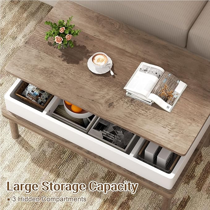 Shintenchi Coffee Table, Lift Top Coffee Table - Image 2