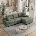 Eafurn Convertible L Shaped Modular Sectional Sofa Couch, 5 Seater Corduroy by Unknown