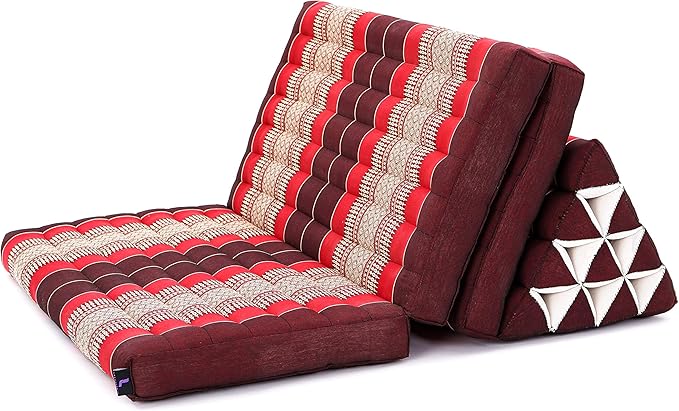 Leewadee 3-Fold Mat XXL with Triangle Cushion – Firm TV Pillow, Foldable - Image 9