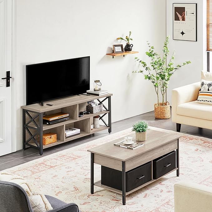 Yaheetech TV Stand for TVs up to 65 Inch, Industrial Entertainment Center - Image 2