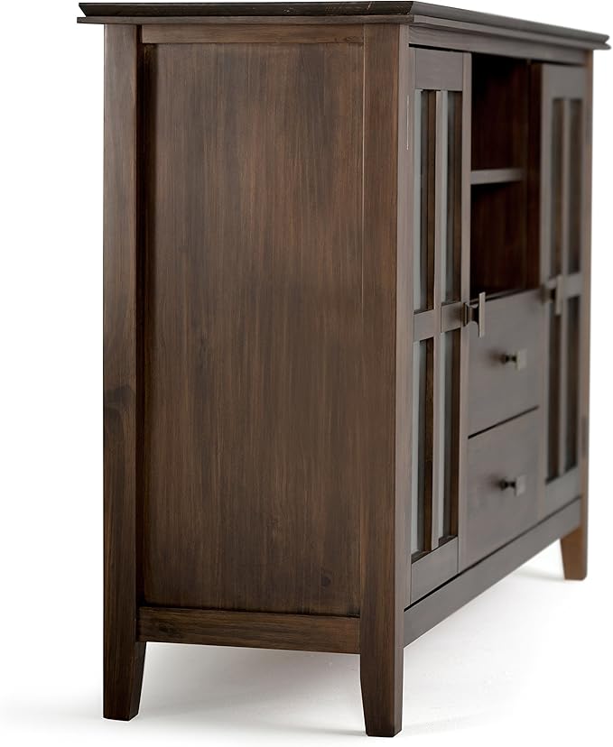 SIMPLIHOME Artisan SOLID WOOD 53 Inch Wide Transitional TV Media Stand in - Image 5