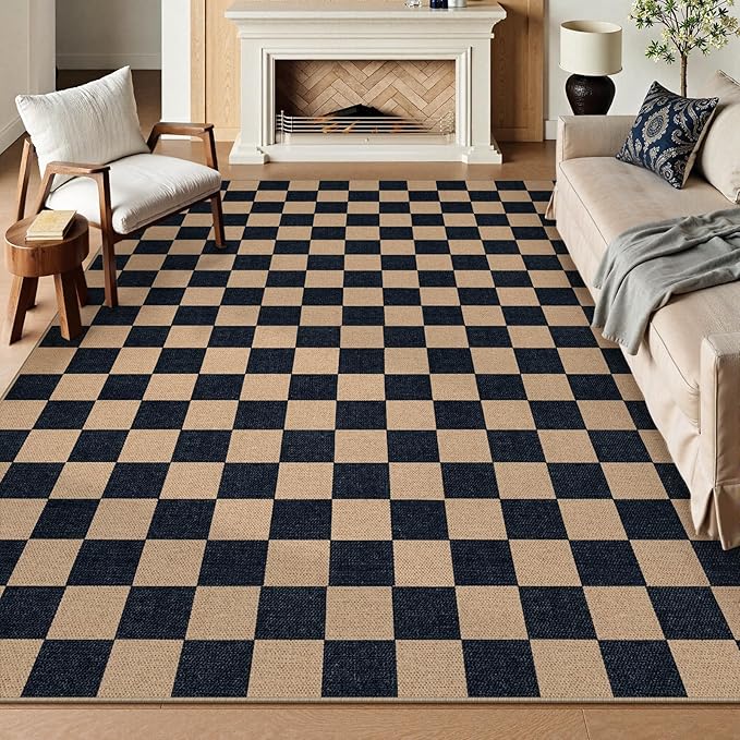 Lahome Checkered Easy Jute Rug, 9x12 Area Rug - Image 7
