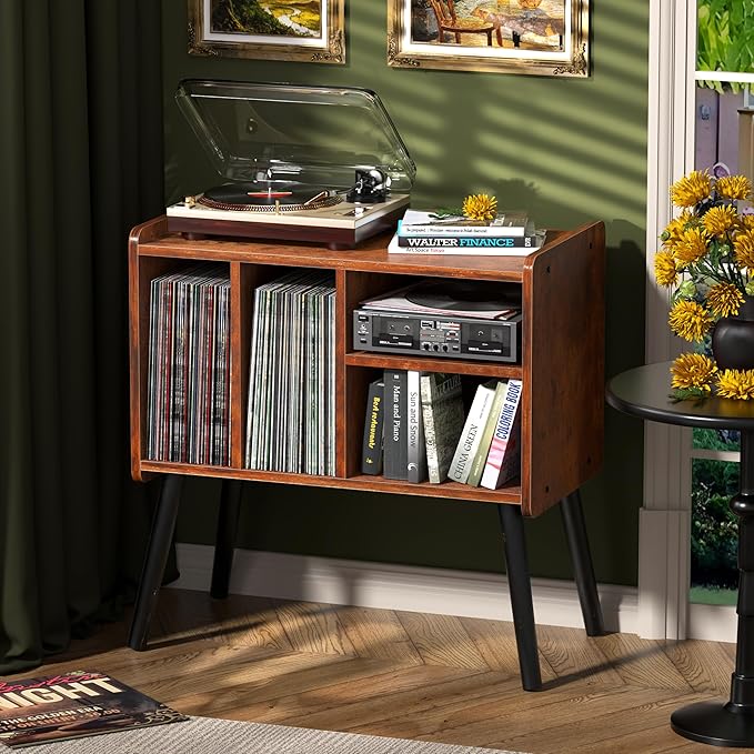Record Player Table, Mid-Century Record Player Stand - Image 9
