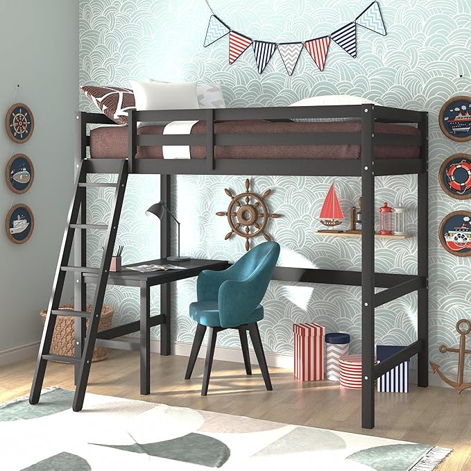 Hillsdale Caspian Youth Solid Wood Twin Loft Bed - Image 2