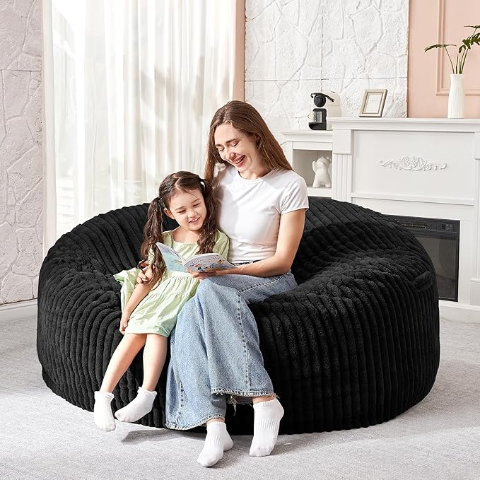 HABUTWAY 3FT Bean Bag Chair, Memory Foam Beanbag Chair - Image 5